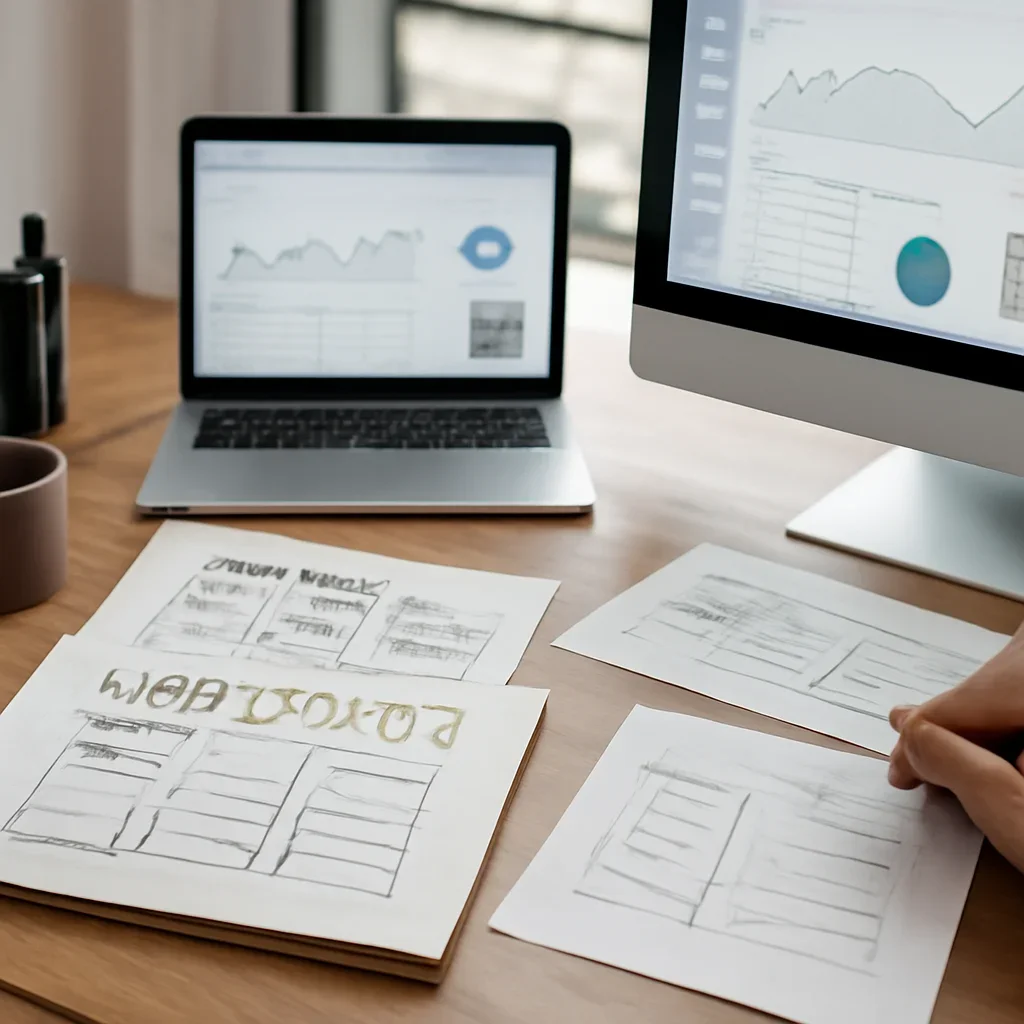 Web Design in Pennsylvania planning materials and performance review workspace