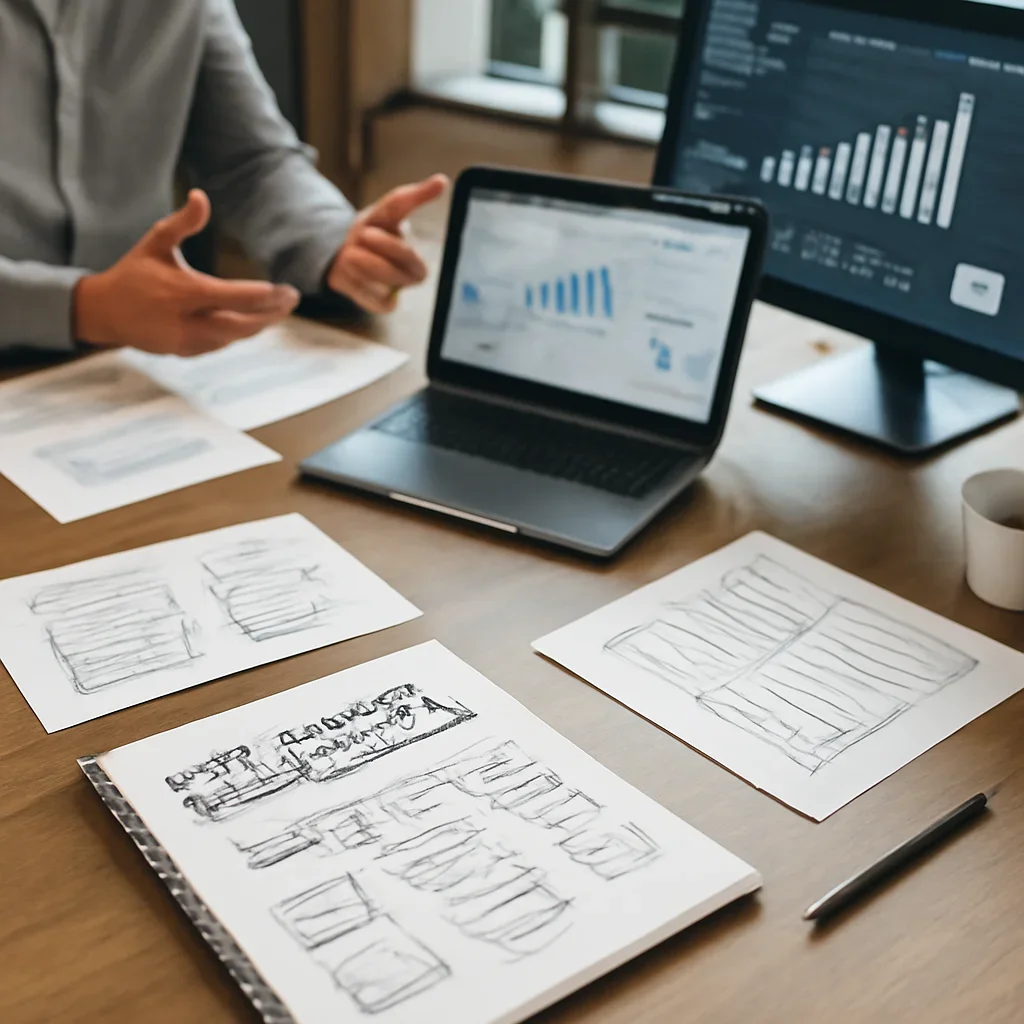 Digital Marketing in Pittsburgh, PA planning materials and performance review workspace