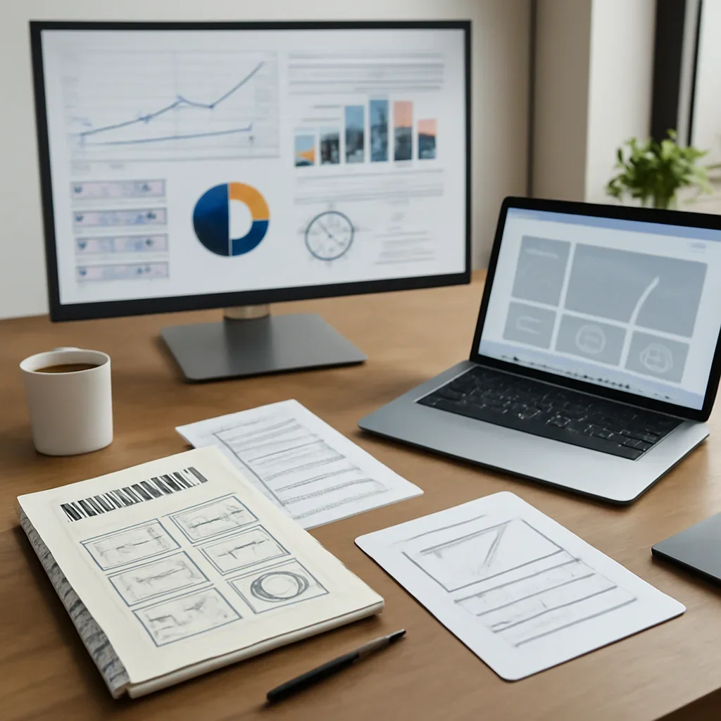 Branding in Portland, OR planning materials and performance review workspace