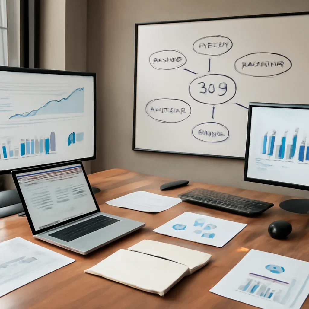SEO in Raleigh, NC planning materials and performance review workspace