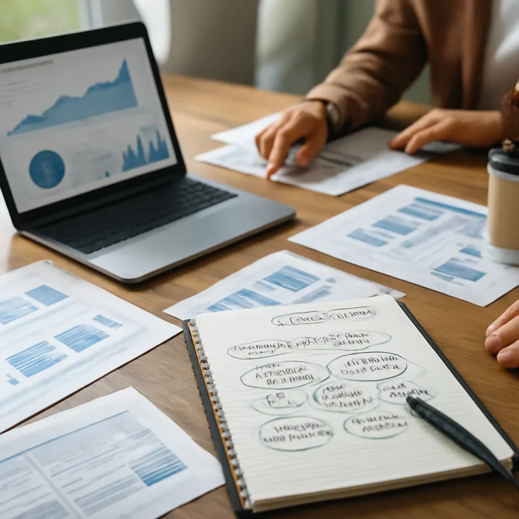 Digital Marketing in Rhode Island planning materials and performance review workspace
