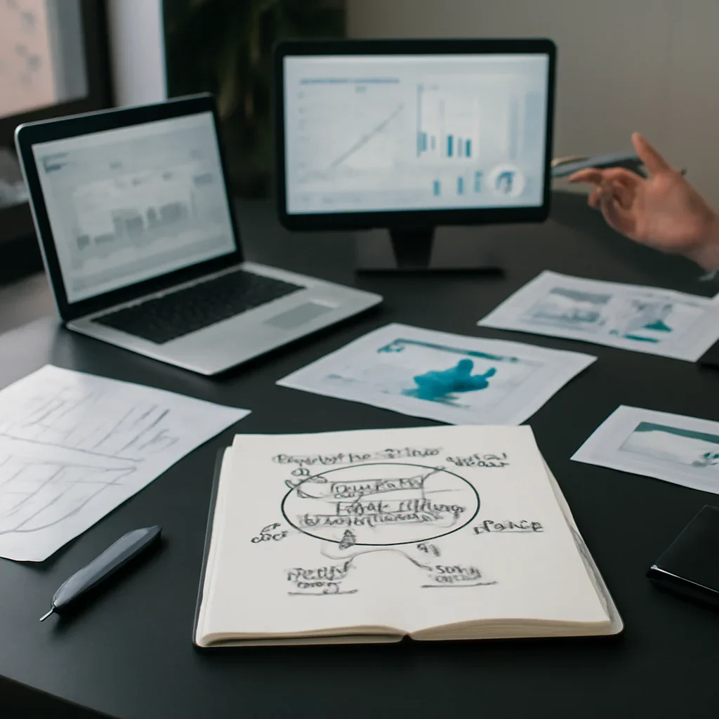 Digital Marketing in Richmond, VA planning materials and performance review workspace