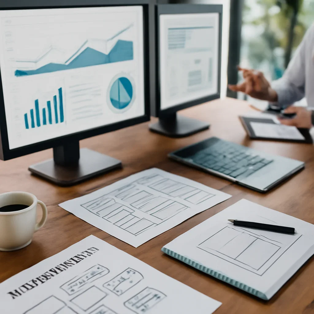 Digital Marketing in Sacramento, CA planning materials and performance review workspace