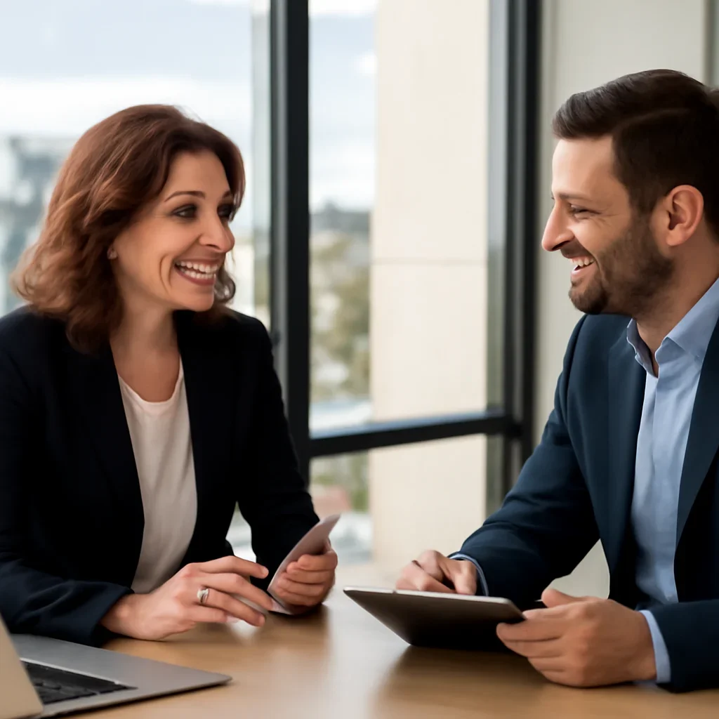 Business owner discussing Digital Marketing in San Jose, CA growth goals with a consultant