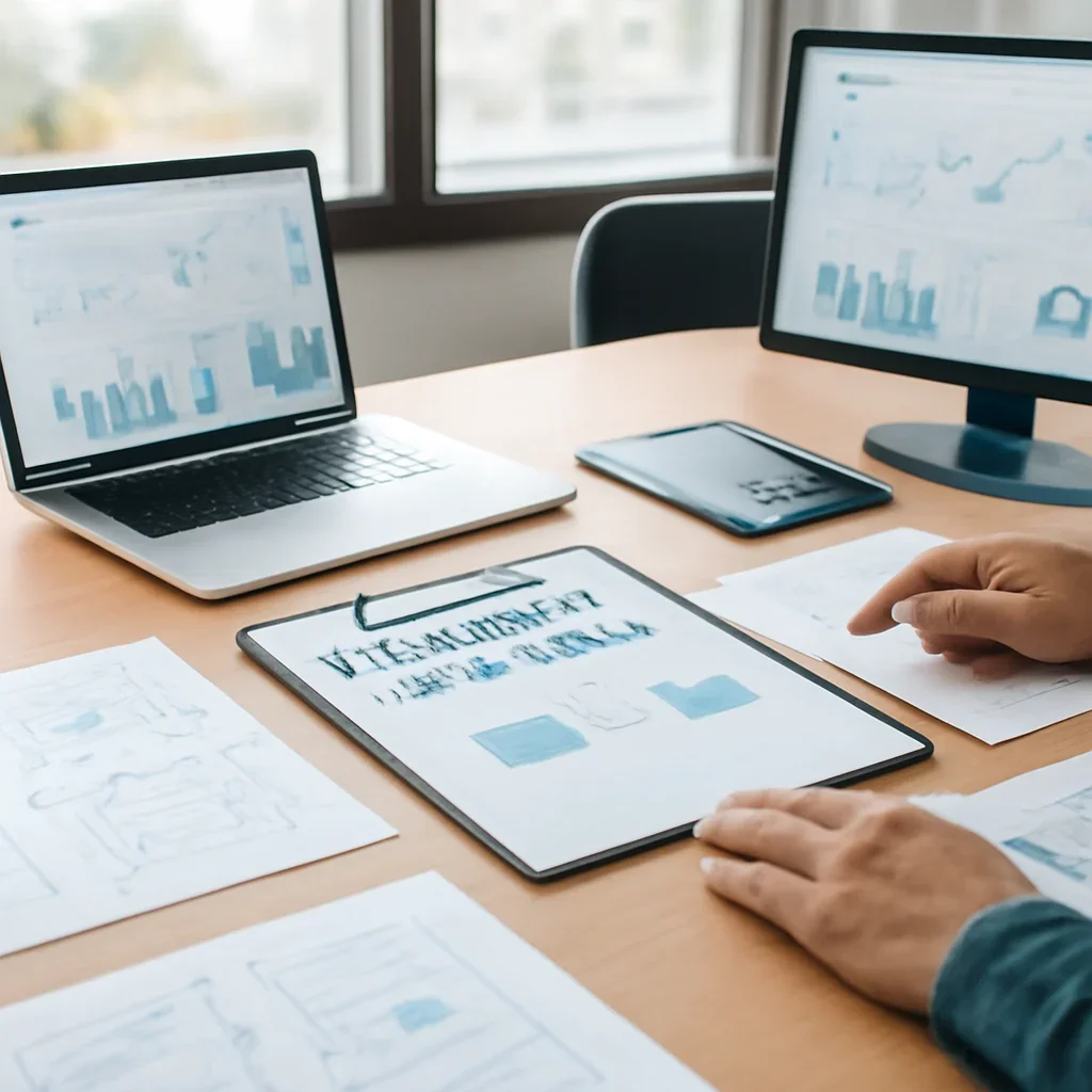 Digital Marketing in San Jose, CA planning materials and performance review workspace