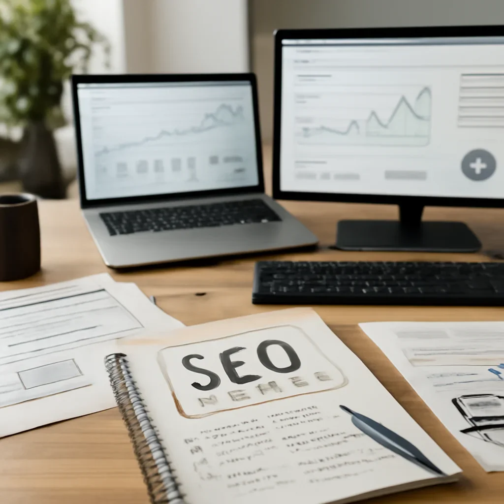 SEO in San Jose, CA planning materials and performance review workspace