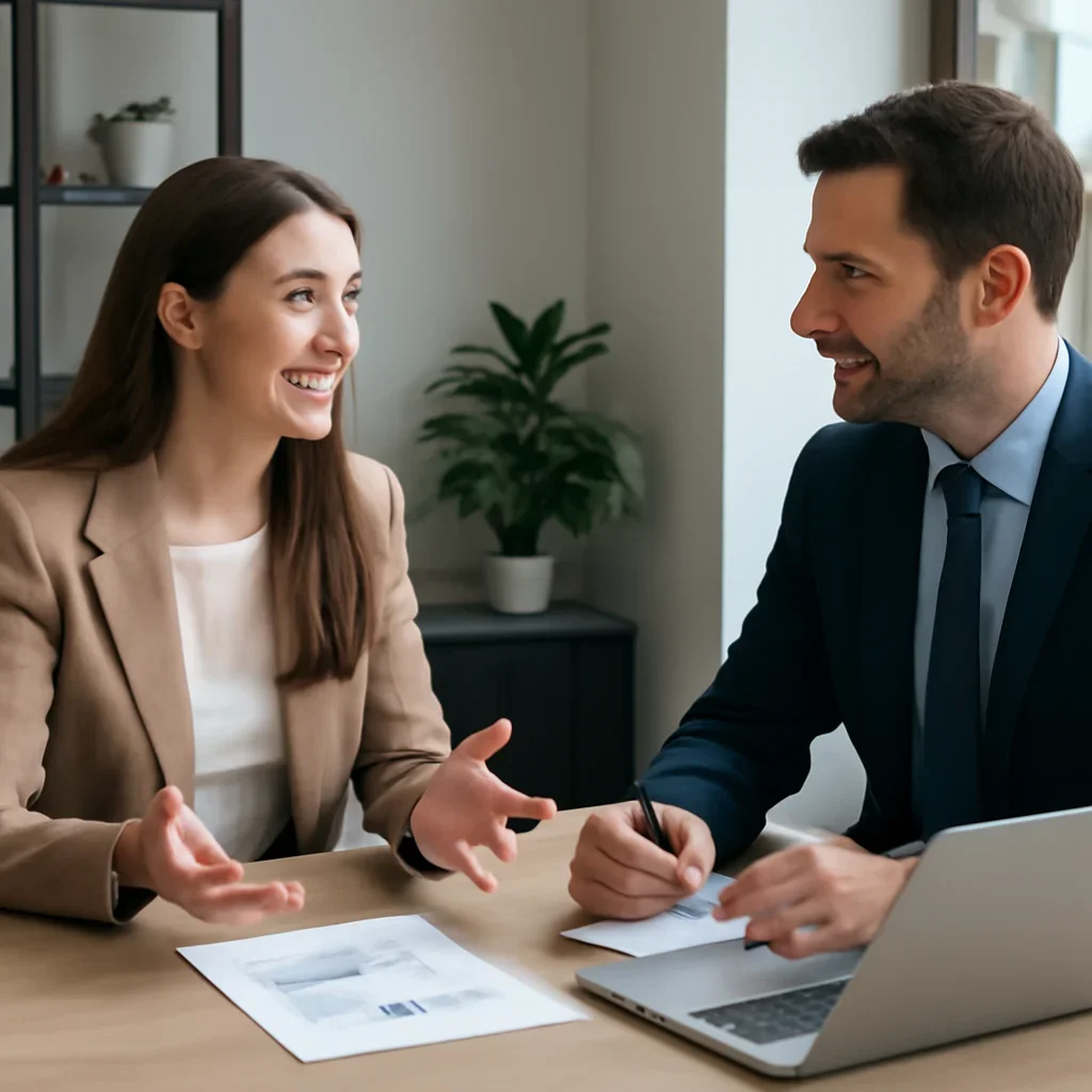 Business owner discussing Web Design in South Carolina growth goals with a consultant