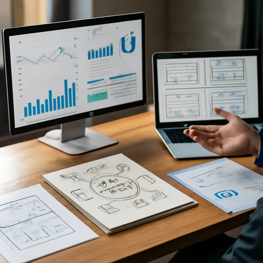 Digital Marketing in St Louis, MO planning materials and performance review workspace
