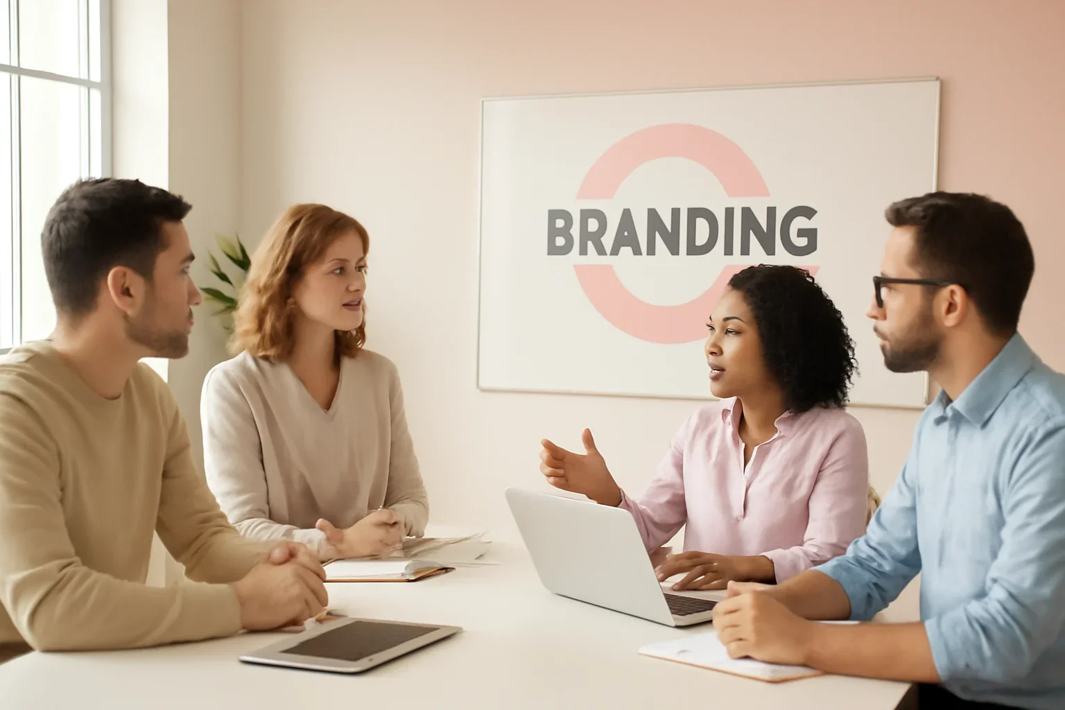 Branding in Tampa, FL strategy meeting with a modern digital marketing team