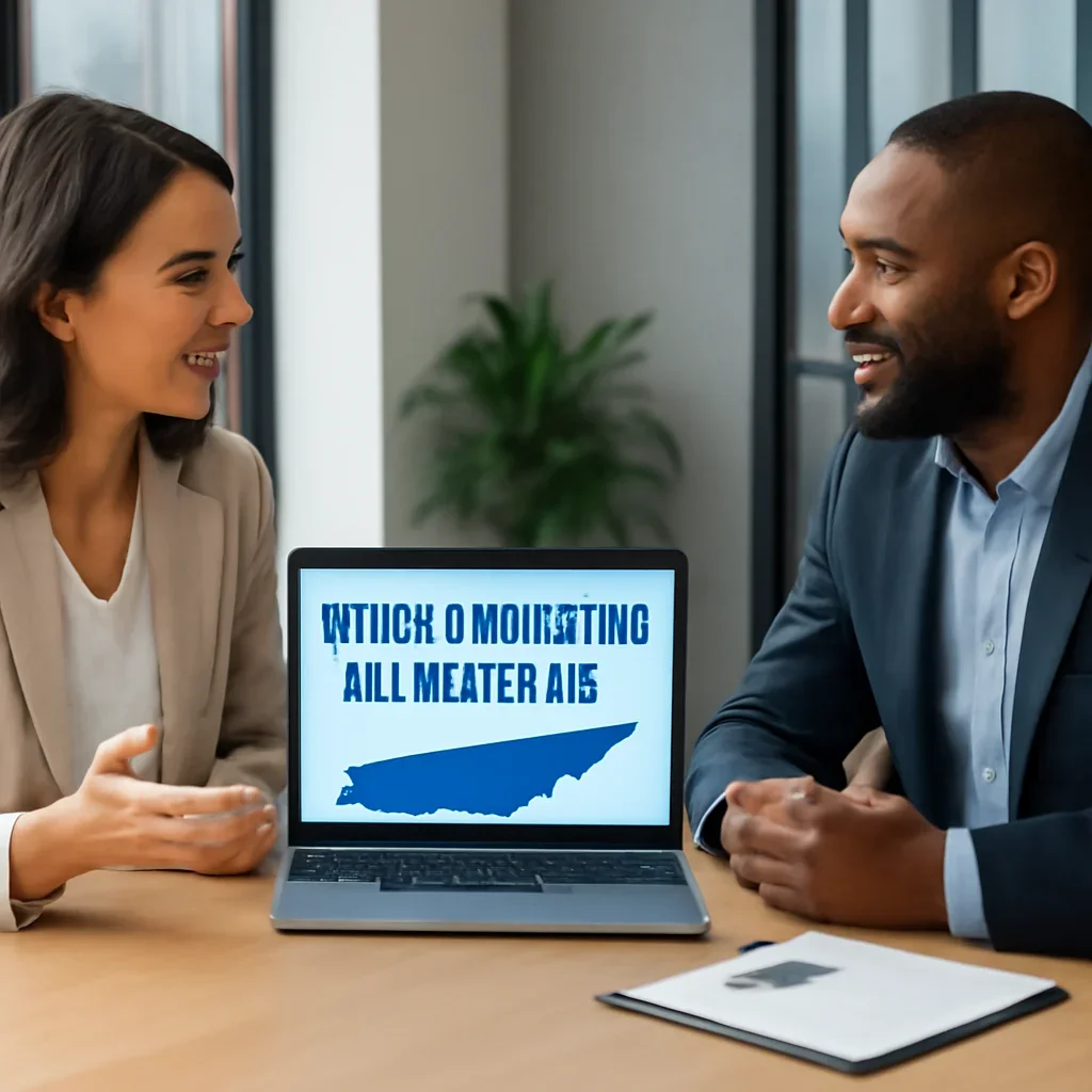 Business owner discussing Digital Marketing in Tennessee growth goals with a consultant