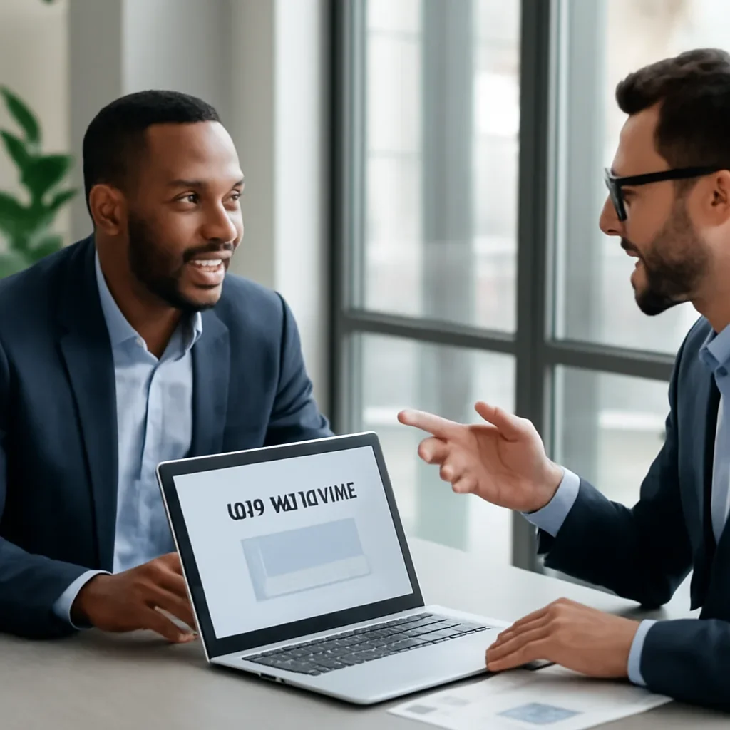 Business owner discussing Web Design in Tennessee growth goals with a consultant
