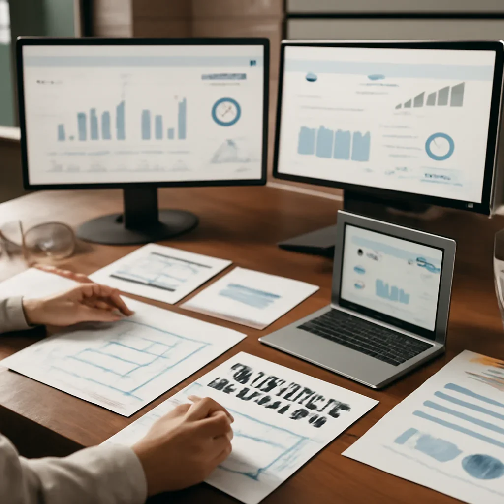Web Design in Tennessee planning materials and performance review workspace