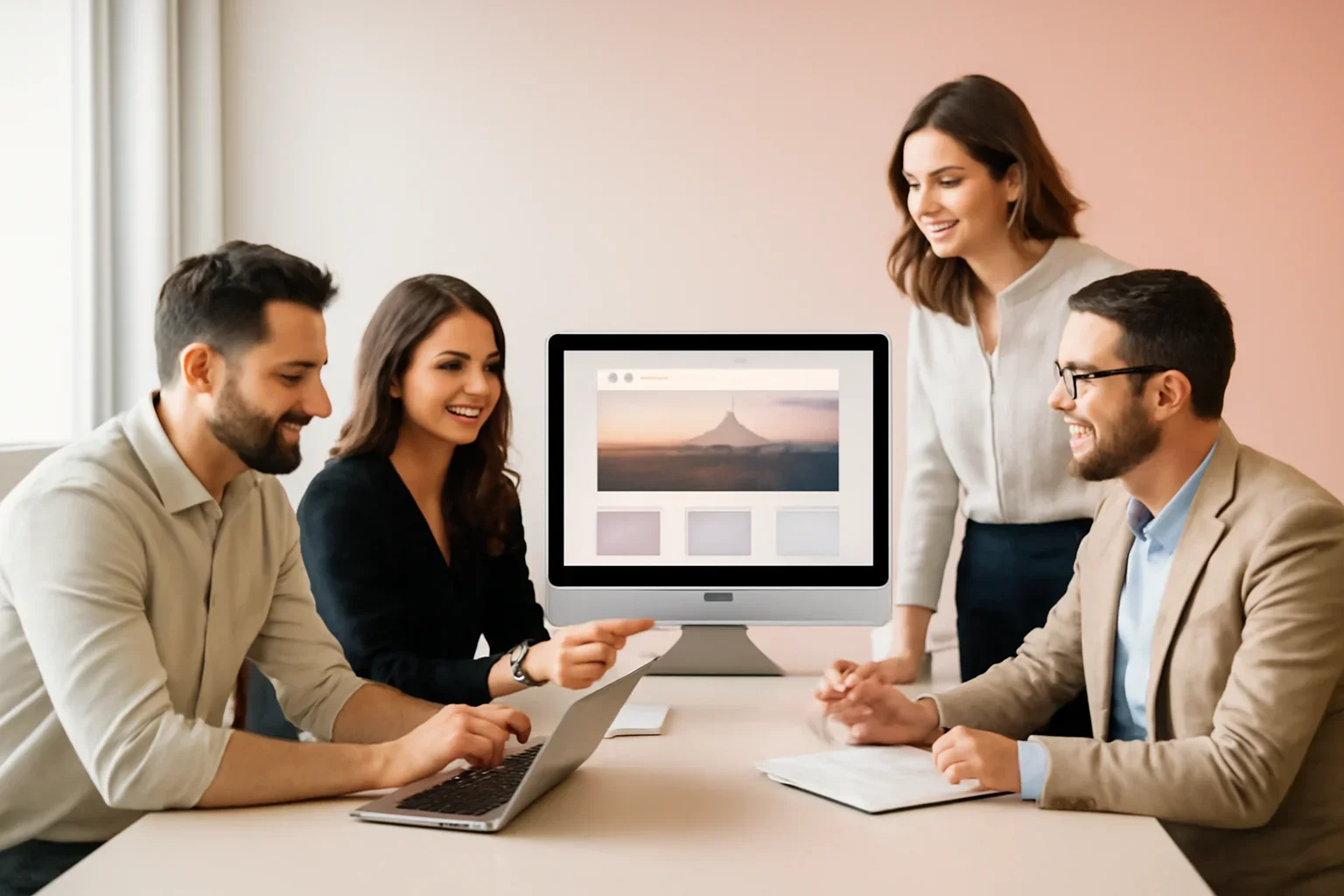 Web Design in Texas strategy meeting with a modern digital marketing team