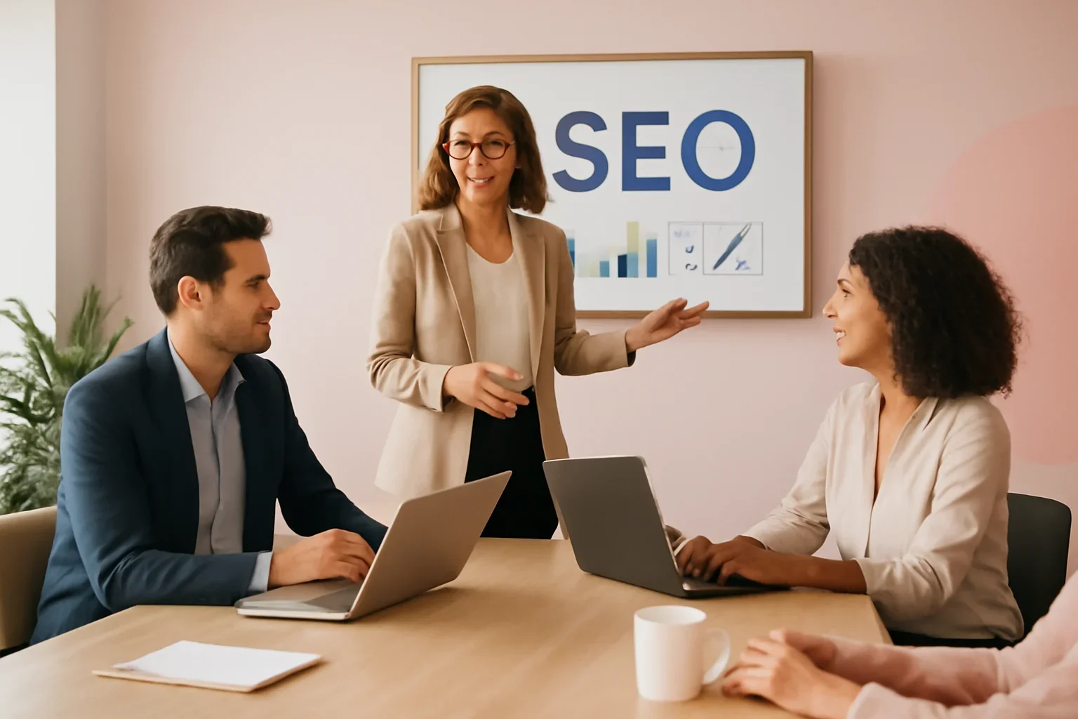 SEO in Utah strategy meeting with a modern digital marketing team