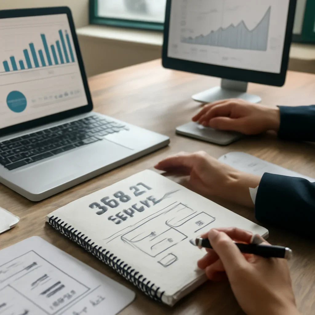 SEO in Utah planning materials and performance review workspace