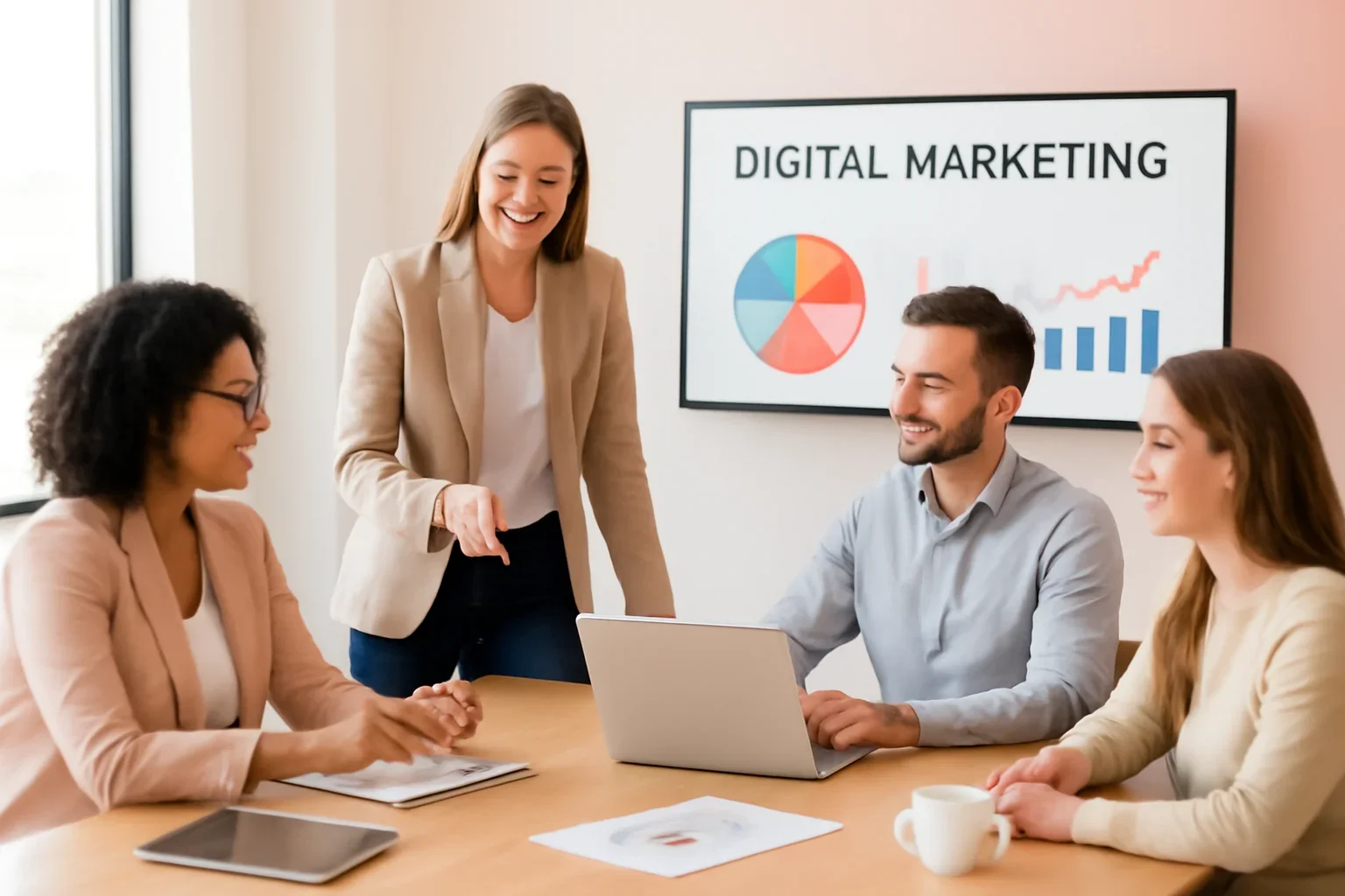 Digital Marketing in Vermont strategy meeting with a modern digital marketing team