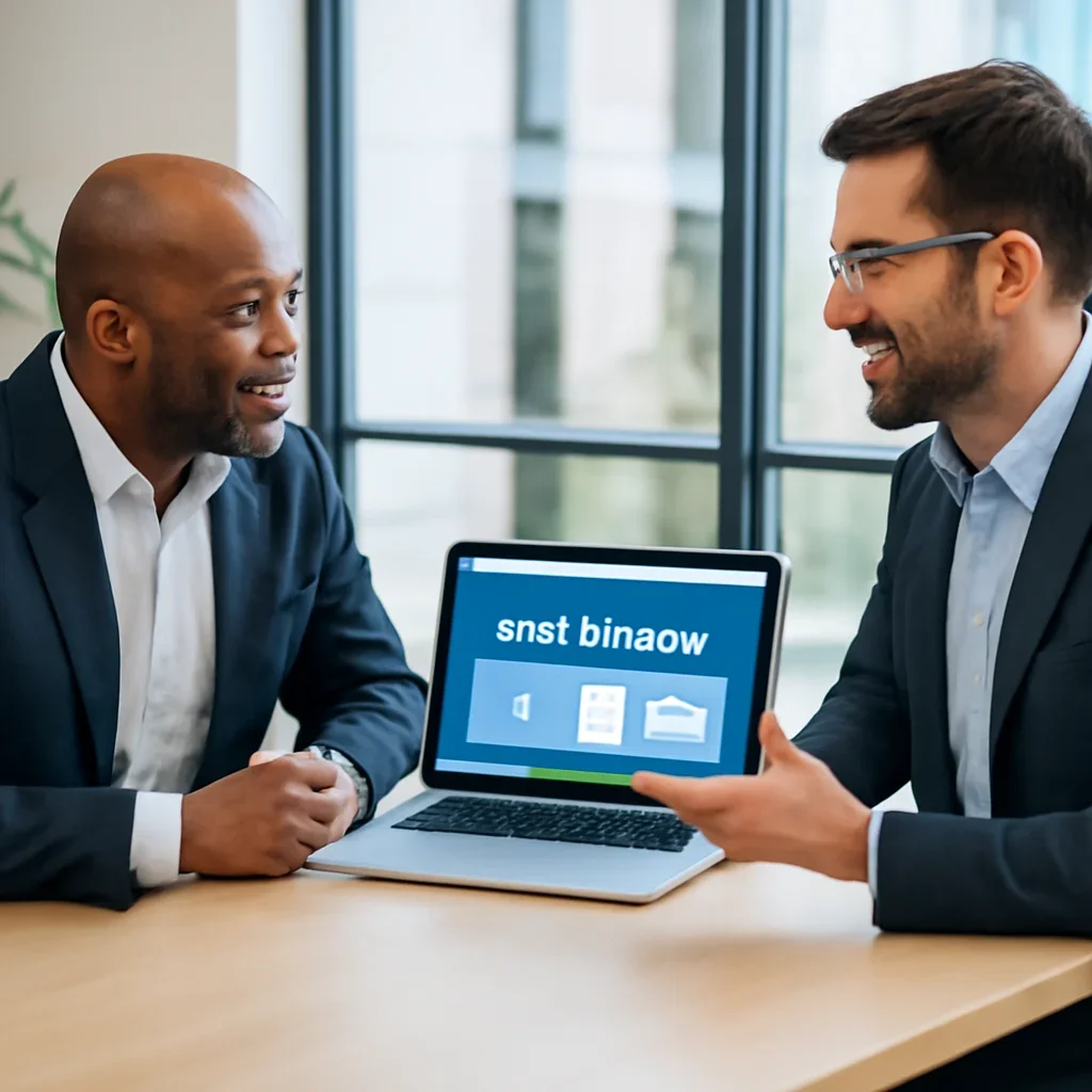 Business owner discussing Web Design in Washington DC, DC growth goals with a consultant