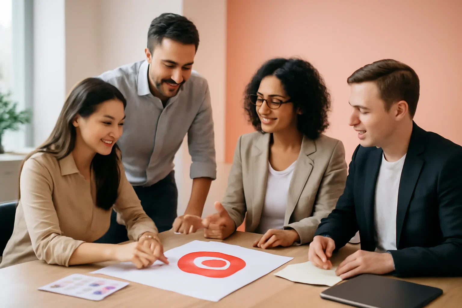 Logo Design & Branding strategy meeting with a modern digital marketing team