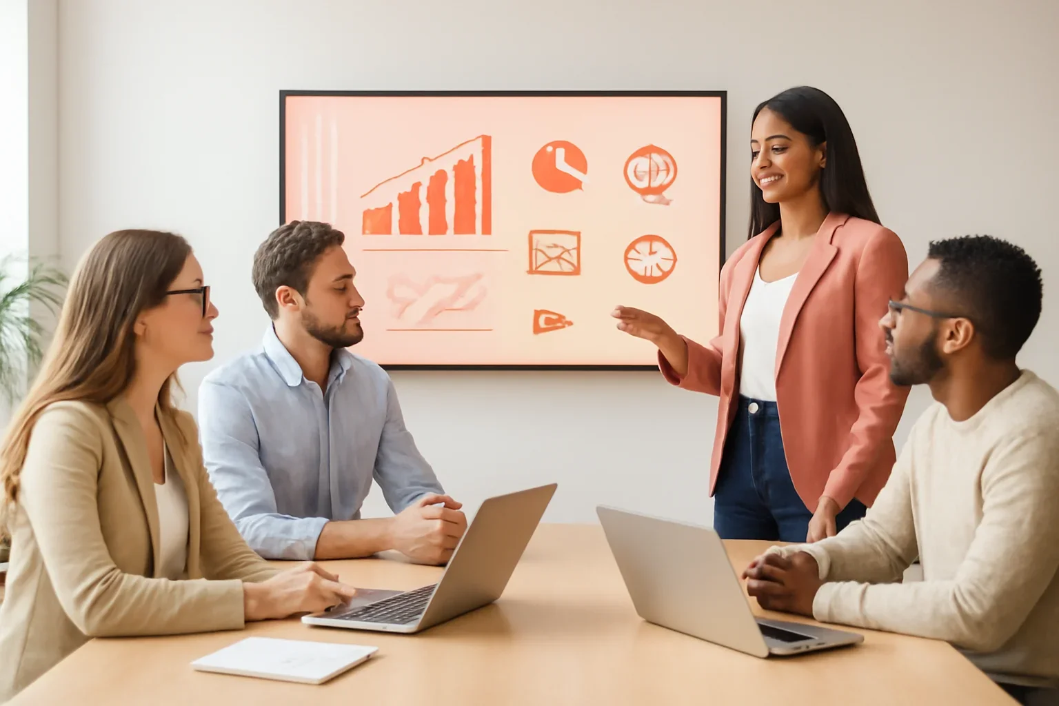 digital marketing services overview strategy meeting with a modern digital marketing team