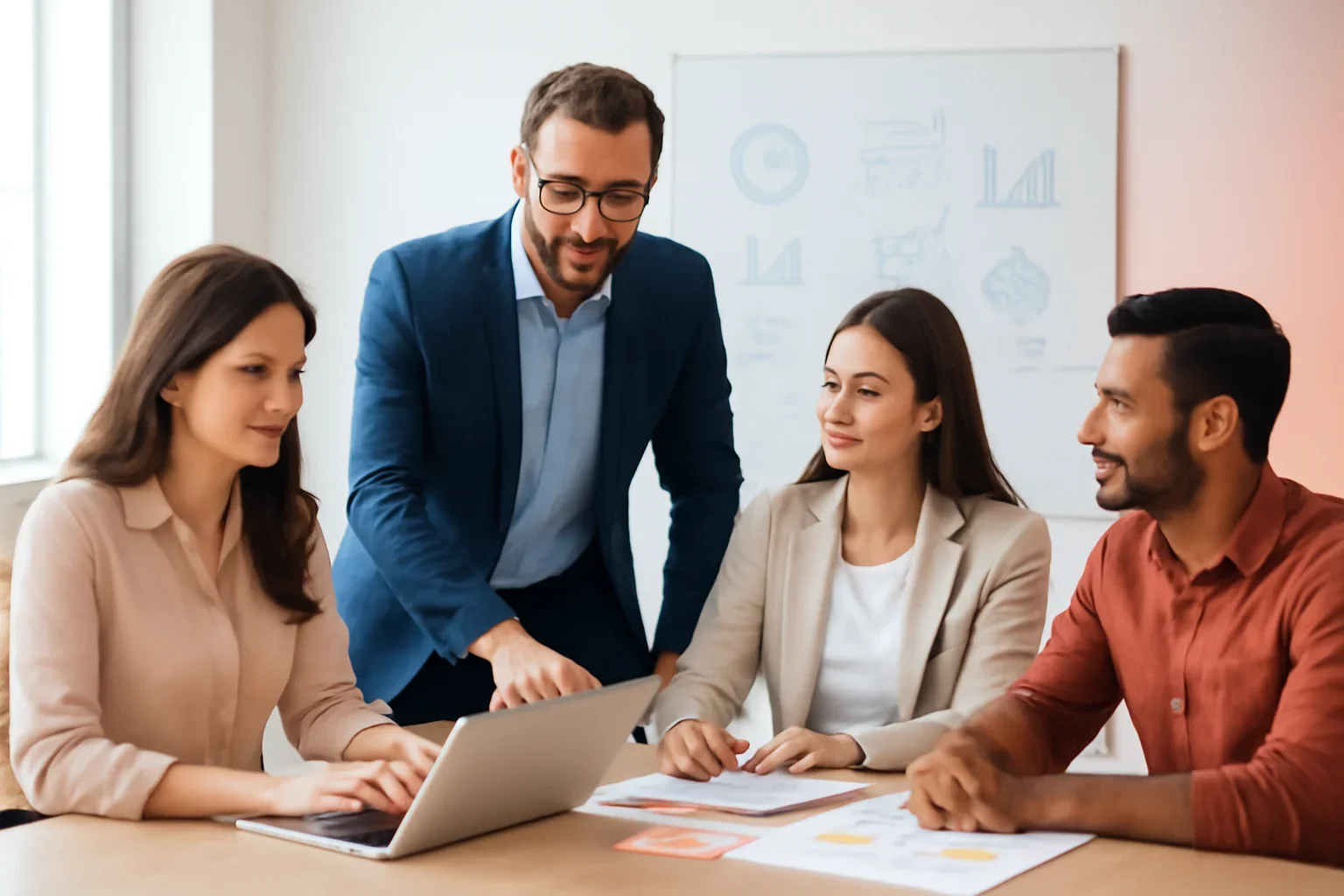 Internet Marketing Services strategy meeting with a modern digital marketing team