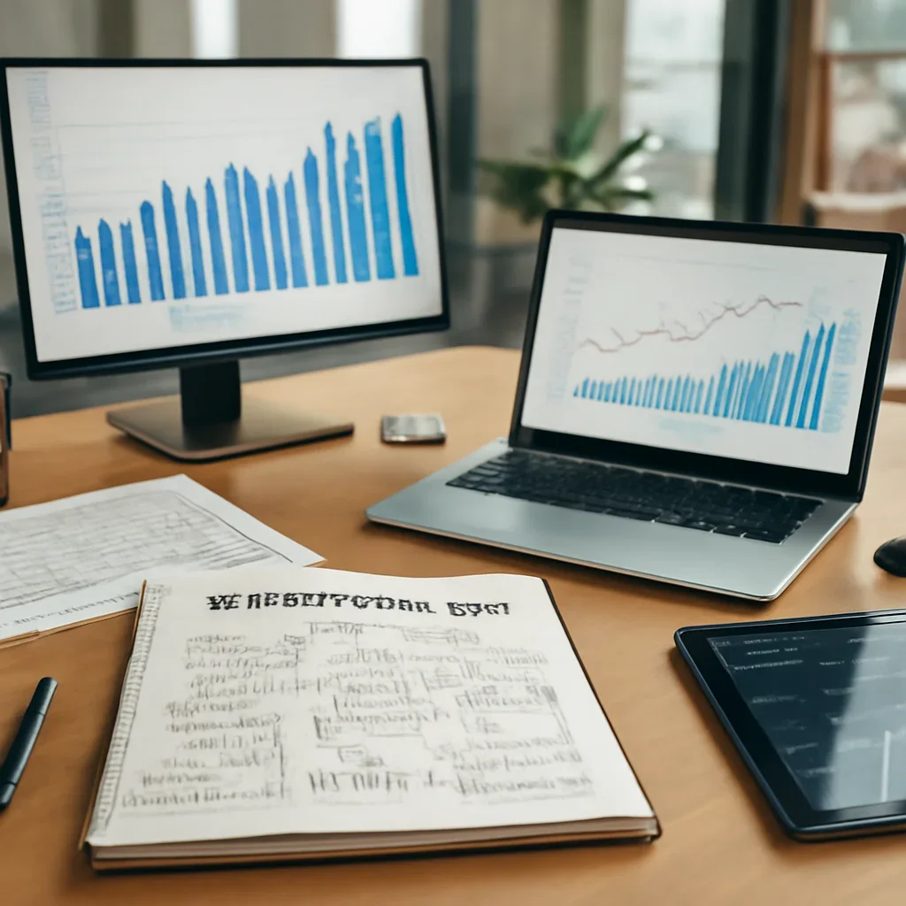Enterprise SEO planning materials and performance review workspace