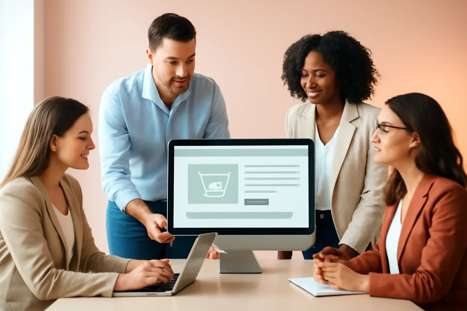 Ecommerce Web Design strategy meeting with a modern digital marketing team