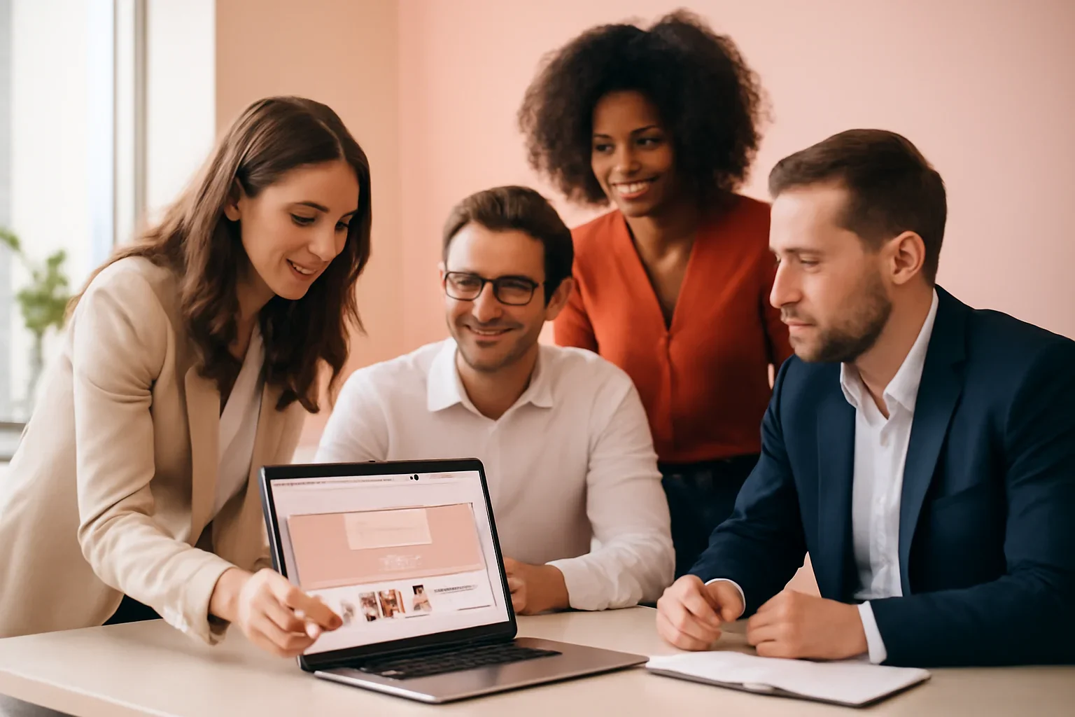 Responsive Web Design strategy meeting with a modern digital marketing team