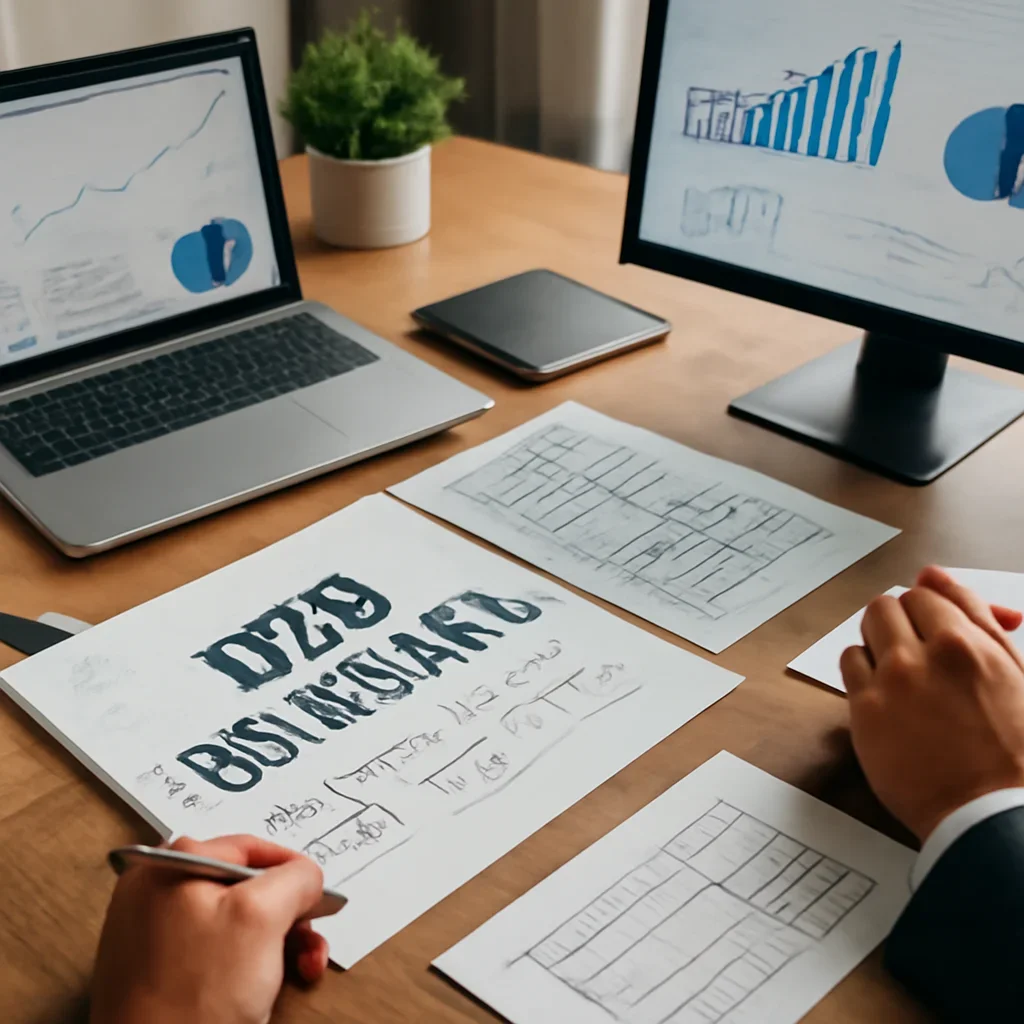 B2B Branding planning materials and performance review workspace