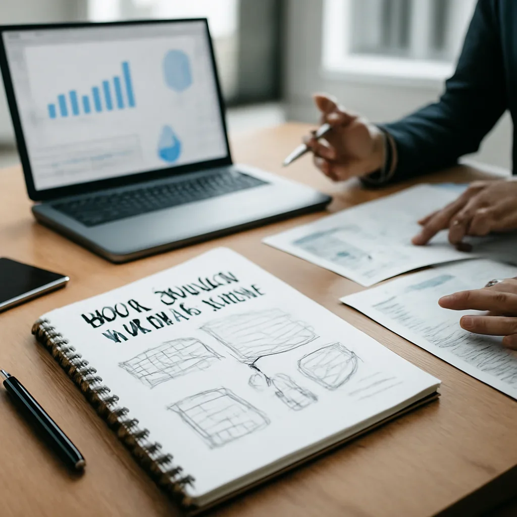 B2B Digital Marketing planning materials and performance review workspace