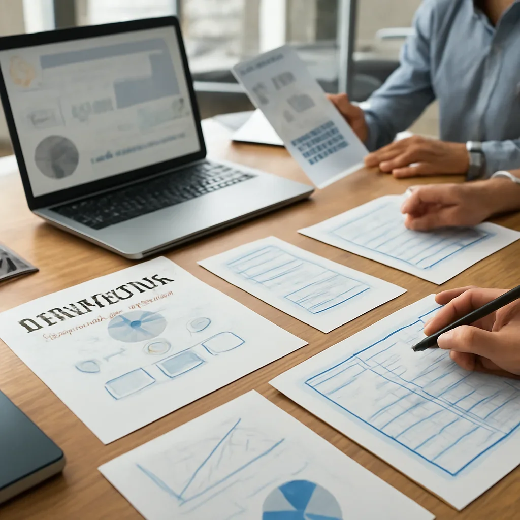 B2B Solutions planning materials and performance review workspace