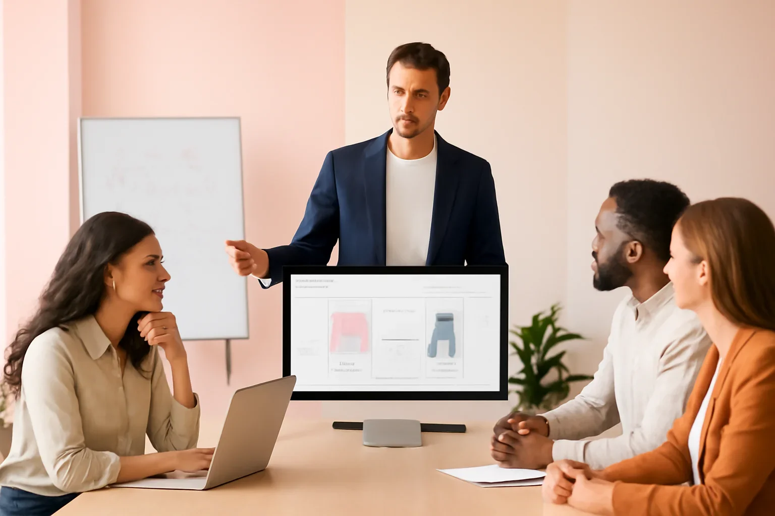 Ecommerce Web Design strategy meeting with a modern digital marketing team