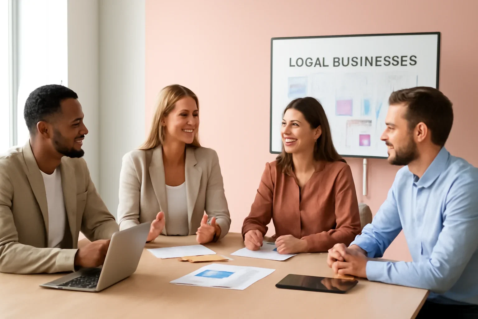 Local Businesses Digital Marketing strategy meeting with a modern digital marketing team