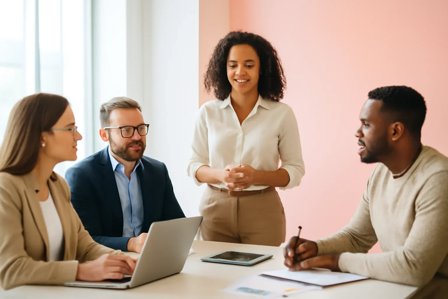 Small Business Solutions strategy meeting with a modern digital marketing team