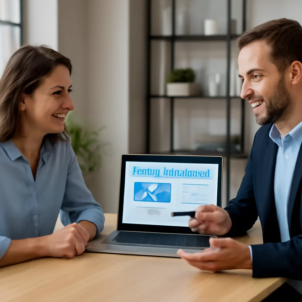 Business owner discussing Small Business Web Design growth goals with a consultant