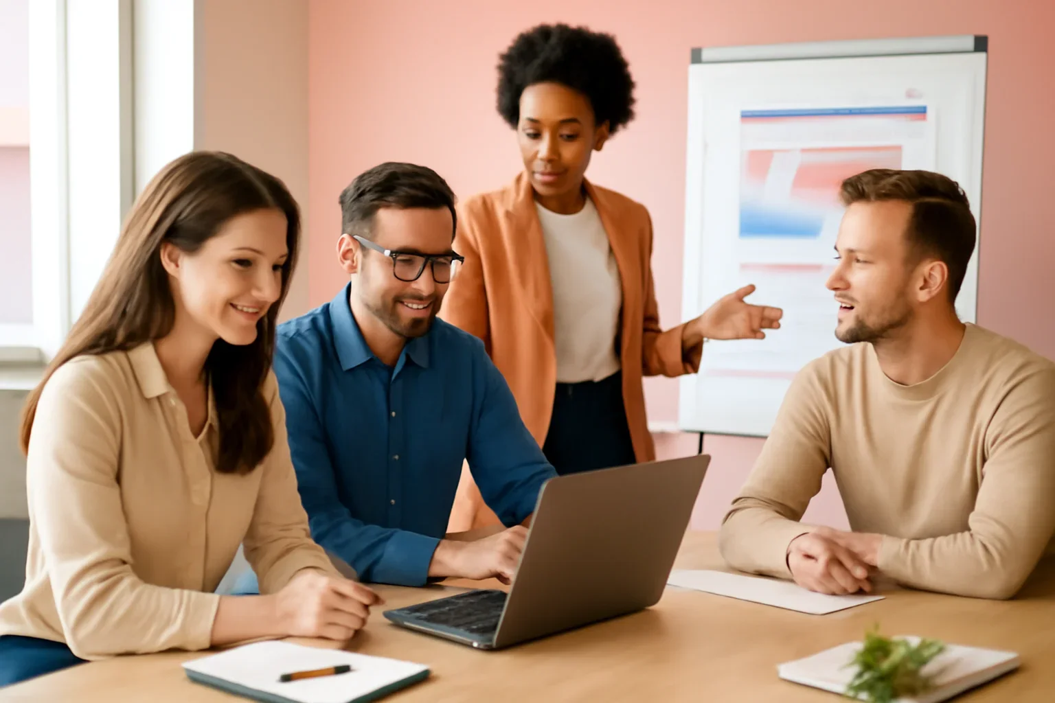 Startups Web Design strategy meeting with a modern digital marketing team